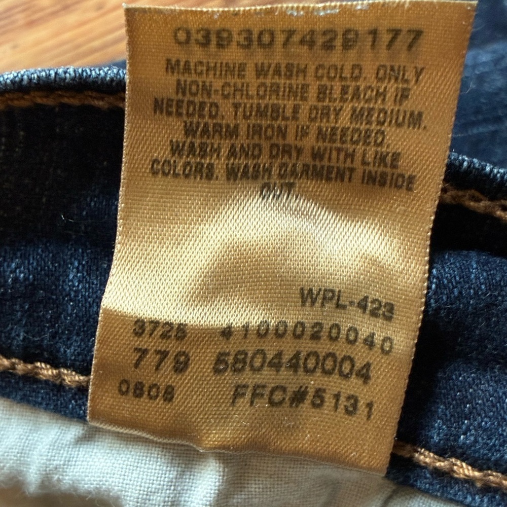 Levi’s Perfectly Slimming Jeans Size 10 Medium Dark Wash Bootcut Y2K - Picture 10 of 14